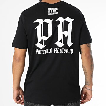 Parental Advisory - Tee Shirt Oversize Large Logo Gothic Back Noir