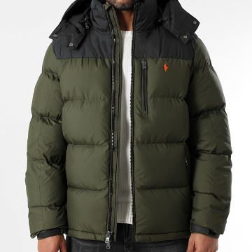 Polo Ralph Lauren - Doudoune Capuche Original Player Vert Kaki Noir