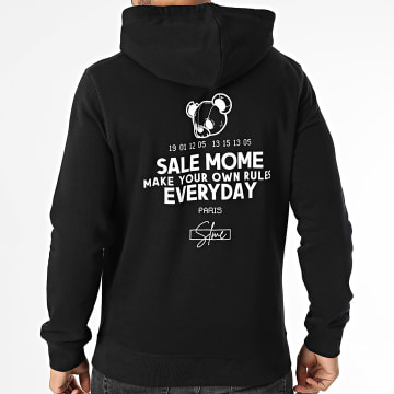 Sale Môme Paris - Sweat Capuche Everyday Noir Blanc