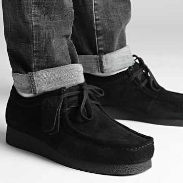 Clarks - Scarpe Wallabee Evo in pelle scamosciata nera