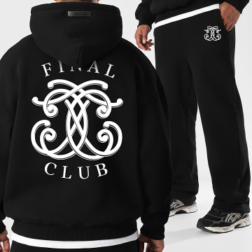 Final Club - Conjunto de sudadera con capucha y pantalón de chándal Embleme Back Negro