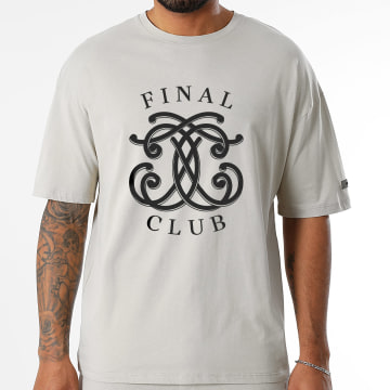 Final Club - Tee Shirt Oversize Large Embleme Front Grey
