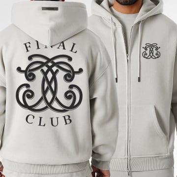 Final Club - Sudadera con cremallera Embleme Back Grey