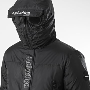 Helvetica - Macan Jas met capuchon Zwart