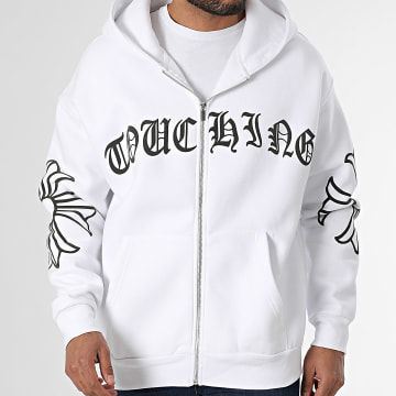 Ikao - Sweat Zippé Capuche Blanc