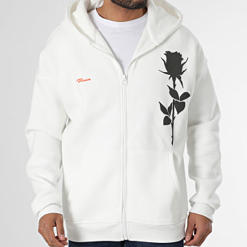 Ikao - Sweat Zippé Capuche Blanc