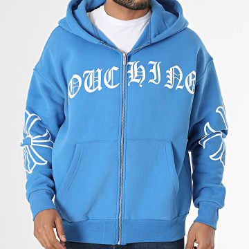 Ikao - Sweat Zippé Capuche Bleu Clair