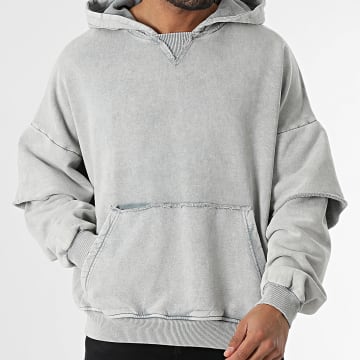Ikao - Felpa con cappuccio grigio screziato