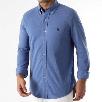 Polo Ralph Lauren - Chemise Manches Longues Oxford Bleu Chiné
