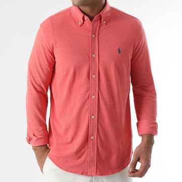 Polo Ralph Lauren - Chemise Manches Longues Oxford Rose Chiné