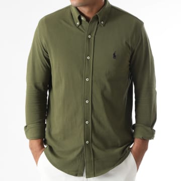 Polo Ralph Lauren - Chemise Manches Longues Oxford Vert Kaki