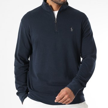Polo Ralph Lauren - Sweat Col Zippé Original Player Bleu Marine