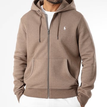 Polo Ralph Lauren - Sweat Zippé Capuche Original Player Marron