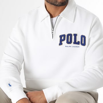 Polo Ralph Lauren - Sweat Col Zippé Logo Fleece Blanc