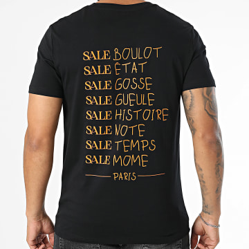 Sale Môme Paris - Tee Shirt Sale Listing Noir Orange