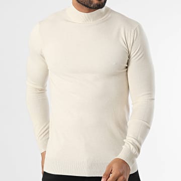 Uniplay - Pull Col Montant Beige
