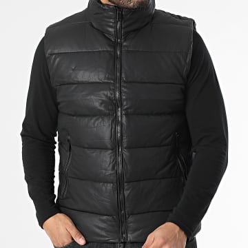 Frilivin - Abrigo negro sin mangas