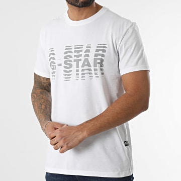 G-Star - Tee Shirt Shattered D25140-336 Blanc