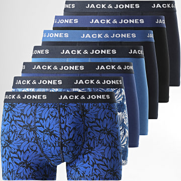 Jack And Jones - Lot De 7 Boxers Dexter Noir Bleu Marine Bleu Roi Blanc Bleu Clair
