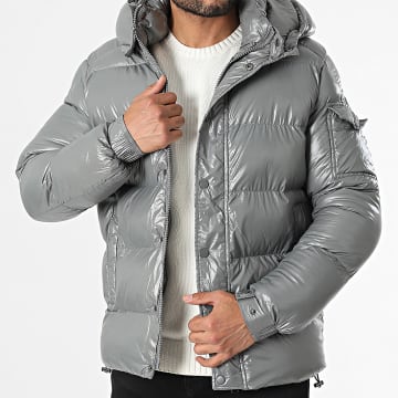 KZR - Doudoune Capuche Gris Anthracite