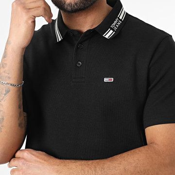 Tommy Jeans - Polo Manches Courtes Tjm Tipped Logo 0225 Noir