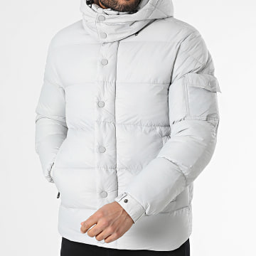 Frilivin - Chaqueta gris claro con capucha
