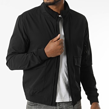 Frilivin - Chaqueta negra con cremallera