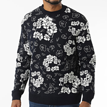 Frilivin - Pull Bleu Marine Blanc