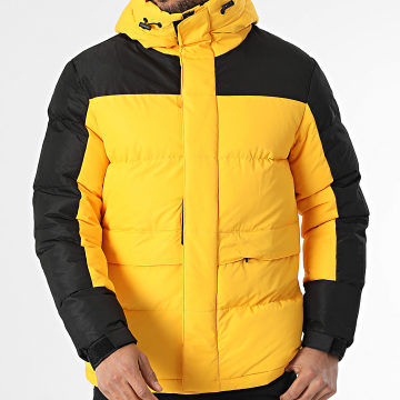 Frilivin - Chaqueta amarilla negra con capucha