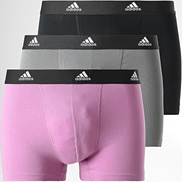 Adidas Sportswear - Lot De 3 Boxers JJ6547 Noir Gris Rose