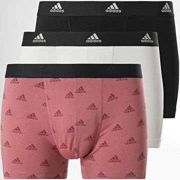Adidas Sportswear - Lot De 3 Boxers JJ6544 Noir Gris Rose