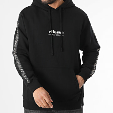 Ellesse - Bering SHY21418 Sudadera con capucha a rayas Negro