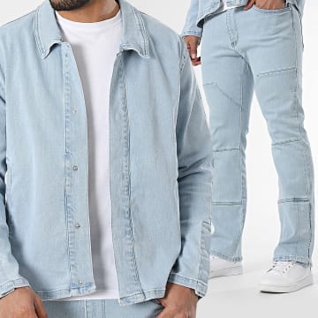 Ikao - Ensemble Veste Jean Et Jean Bleu Wash