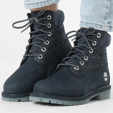Timberland - Botas Mujer 6 En Encaje Impermeable A6BET Nubuck Azul Marino