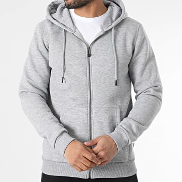 Armita - Sweat Zippé Capuche Gris Chiné