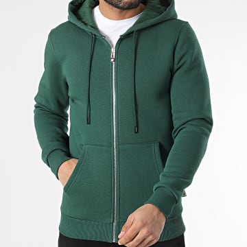 Armita - Sweat Zippé Capuche Vert Foncé