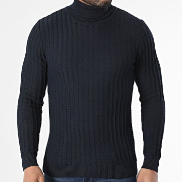 Armita - Maglione con scollo a rotolo color navy