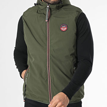 Geographical Norway - Abrigo sin mangas verde caqui auténtico