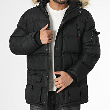 Geographical Norway - Doudoune Capuche Fourrure Bravici Noire