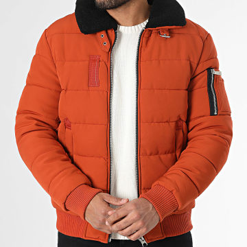 Kymaxx - Doudoune Col Mouton Orange