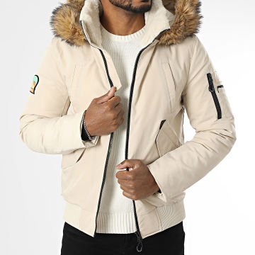Kymaxx - Parka Capuche Fourrure Beige
