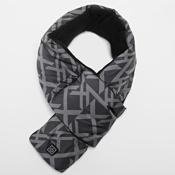 Kymaxx - Echarpe Chauffante Noir Gris Anthracite