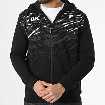 Venum - Sudadera con capucha y cremallera UFC Replica Negro