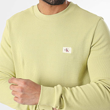 Calvin Klein - Sweat Crewneck Waffle 7117 Vert Clair