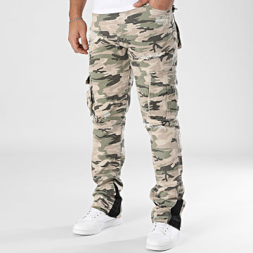 Classic Series - Pantalon Cargo Jean Beige Camouflage