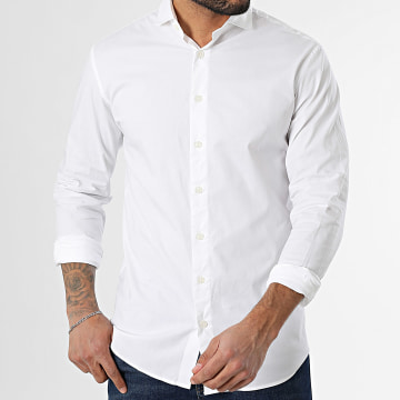 Jack And Jones - Jaxon Shirt Met Lange Mouw Wit