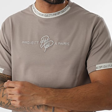 Project X Paris - Tee Shirt Oversize 2210218 Taupe Blanc