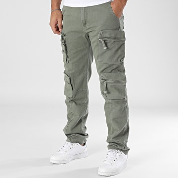 Project X Paris - Pantalon Cargo Jean T249042 Vert Kaki