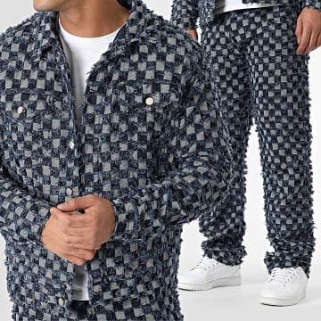 Uniplay - Conjunto de vaqueros y chaqueta azul crudo