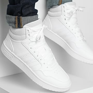 Adidas Sportkleding - Hoops 3.0 Mid Sneakers ID9838 Schoeisel Wit